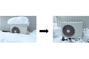 室外機の「除雪」が重要、コロナが雪の日のエアコン使用に注意喚起
