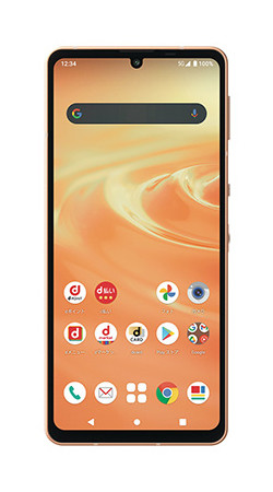AQUOS sense6 SH-54B ライトカッパー 正面