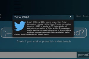 Twitterからという2億件以上の漏洩データがネットで公開、専門家が注意喚起