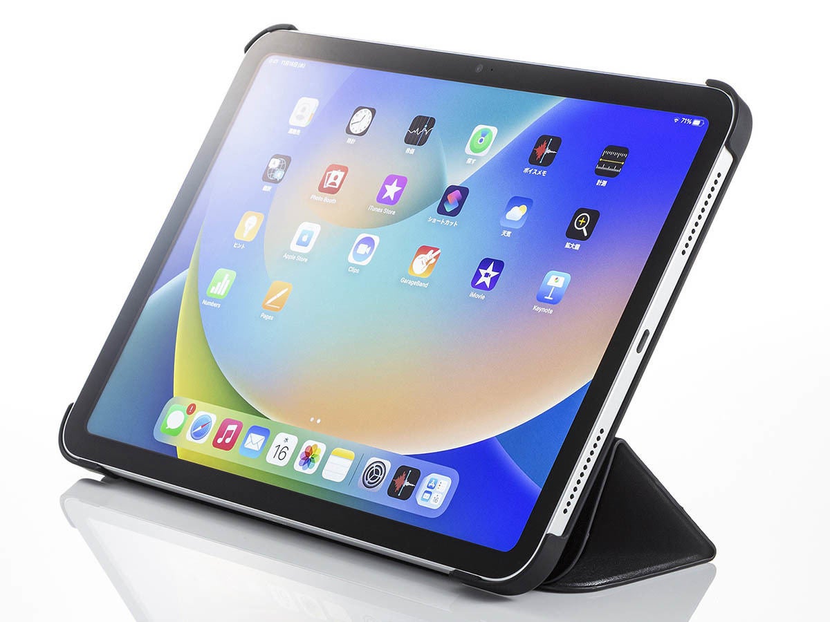 Apple Pencil収納ポケットを備える、第10世代iPad用ソフトレザーケース