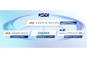KDDI、再エネ新会社「auリニューアブルエナジー企画」設立 - 基地局などの電力を直接供給へ