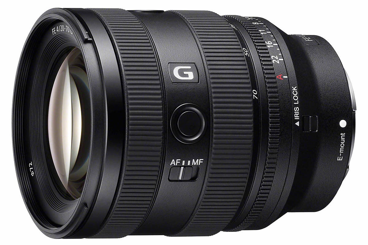 ソニー、20mm始まりの標準ズーム「FE 20-70mm F4 G」 重さは488g