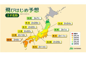 2023春の花粉の飛散予測発表! 飛ぶ量はどのくらい?