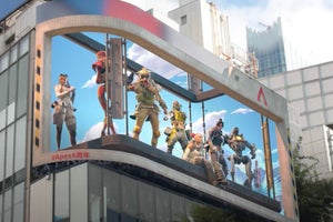 新宿大型街頭ビジョンに『Apex Legends』のレジェンドが3Dで登場！