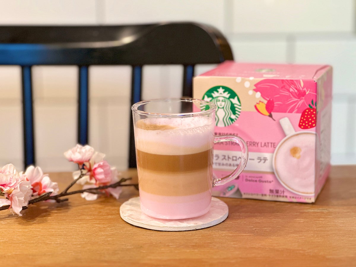 スタバの春限定「サクラ ストロベリー ラテ」飲んでみた どんな味? 1杯あたりのカロリーは? マイナビニュース