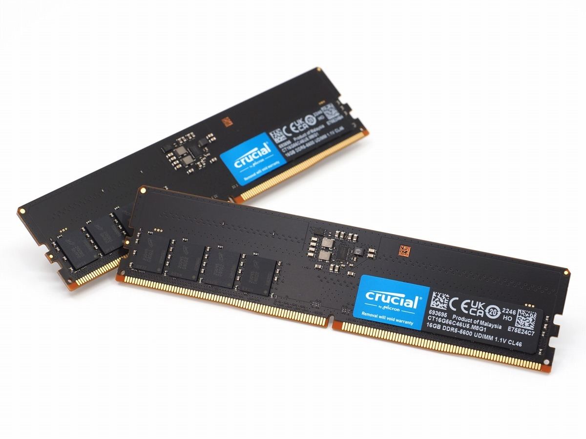 ついに出た！ JEDEC準拠のDDR5-5600メモリ、Crucial最新メモリの実力を