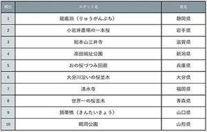 「絵画のような桜絶景ランキング」、1位に輝いたのは?