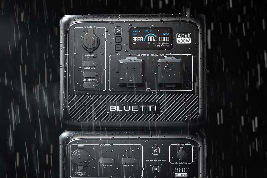 BLUETTI、防水防塵仕様のポータブル電源「AC60」 容量拡張にも対応