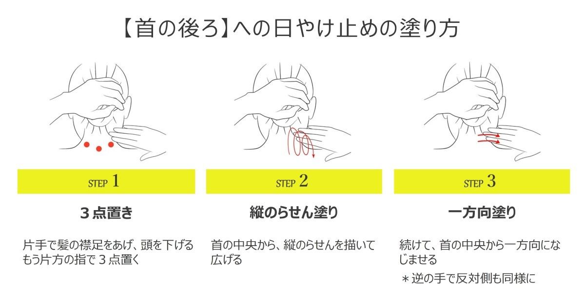 日やけ止めをムラなく塗る方法