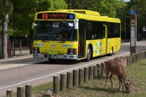奈良市内循環線のバスで「Visaのタッチ決済」による実証実験開始へ
