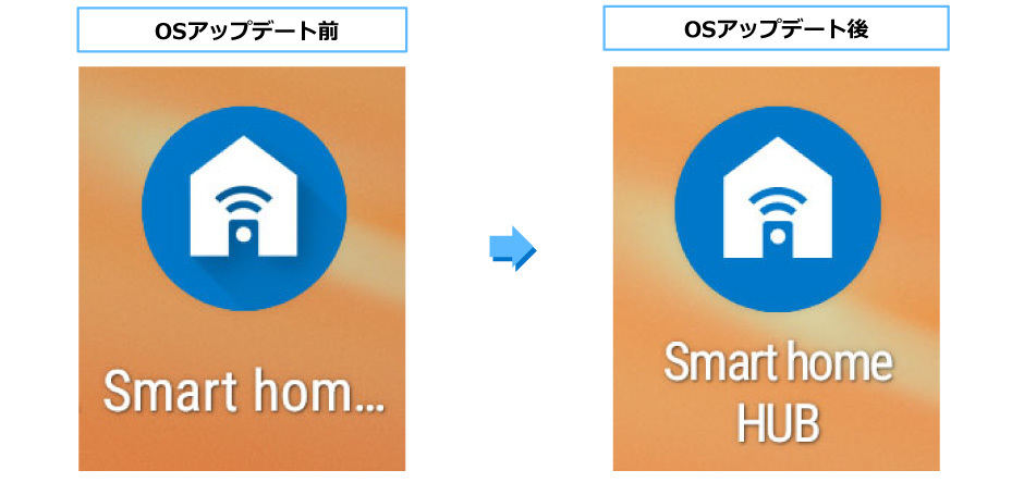アプリ名表示が2行表示に対応