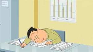 マスオ、勤務中にうっかり居眠り…気づいたときには退社時間過ぎる