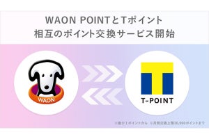 WAON POINT・Tポイント相互のポイント交換サービスがスタート