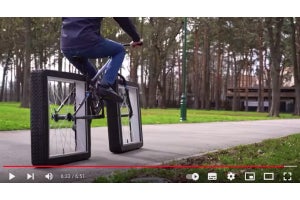 「四角いタイヤの自転車」誕生！ だが、動きが予想外すぎた - ネット「そうなるんかーい！」「強そう」