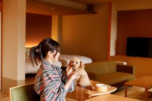 「愛犬と一緒に泊まれる客室」伏尾温泉・不死王閣に登場 - ワンちゃん専用のバスタブも