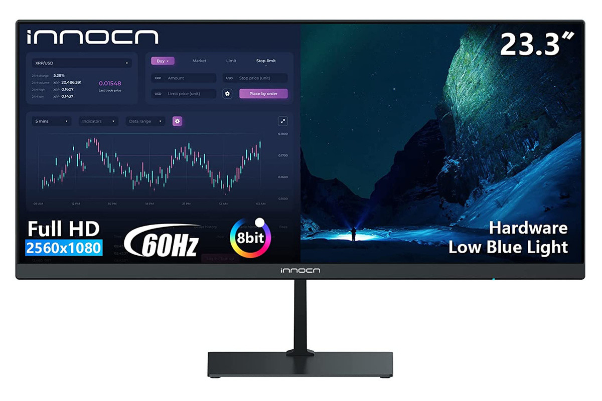 Innocn、1.3万円の23.3型ウルトラワイドモニター「Innocn 23D1F」 | マイナビニュース