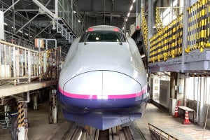 JR東日本、E2系の乗務員体験 - E7系で新潟新幹線車両センター見学