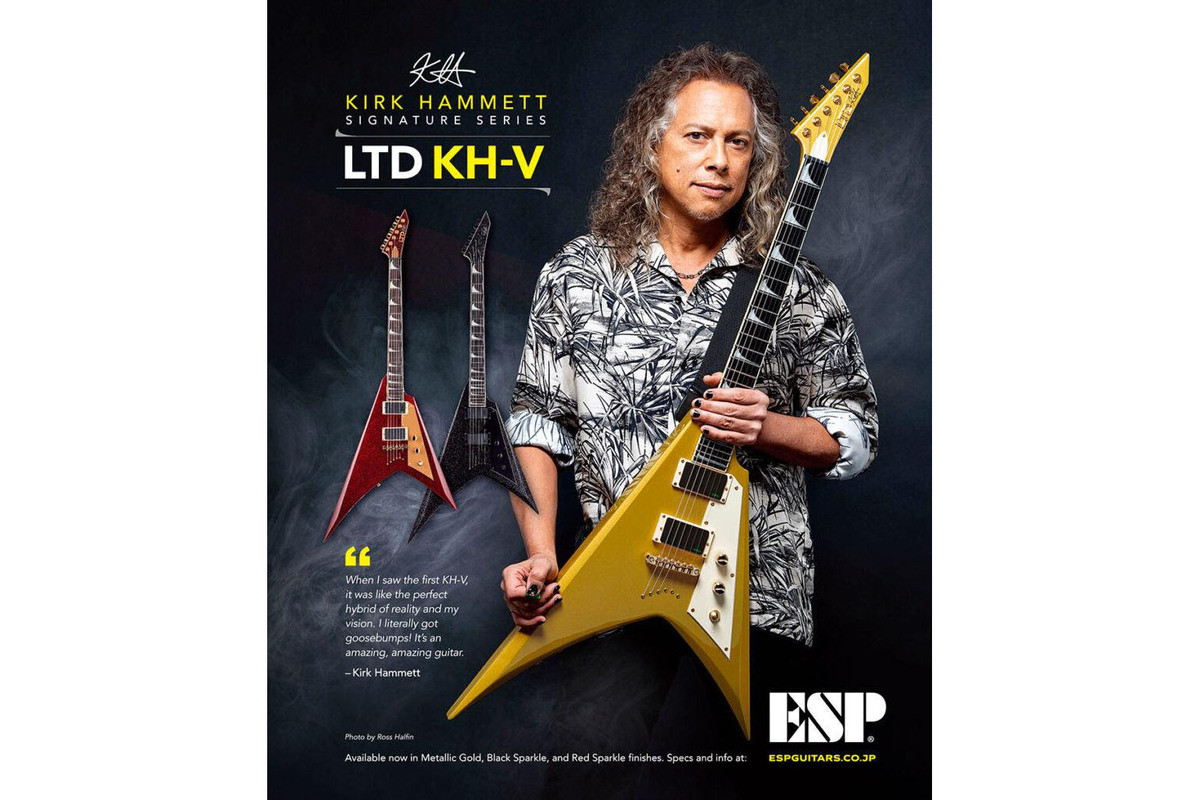 ESP、カーク・ハメット（メタリカ）のシグネチュアモデル「LTD KH-V」発売 | マイナビニュース