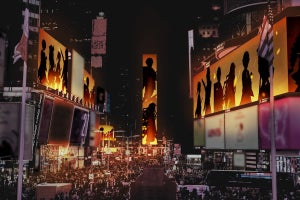 『鬼滅の刃』、最終話放送当日にNYタイムズスクエアの大型ビジョンに登場
