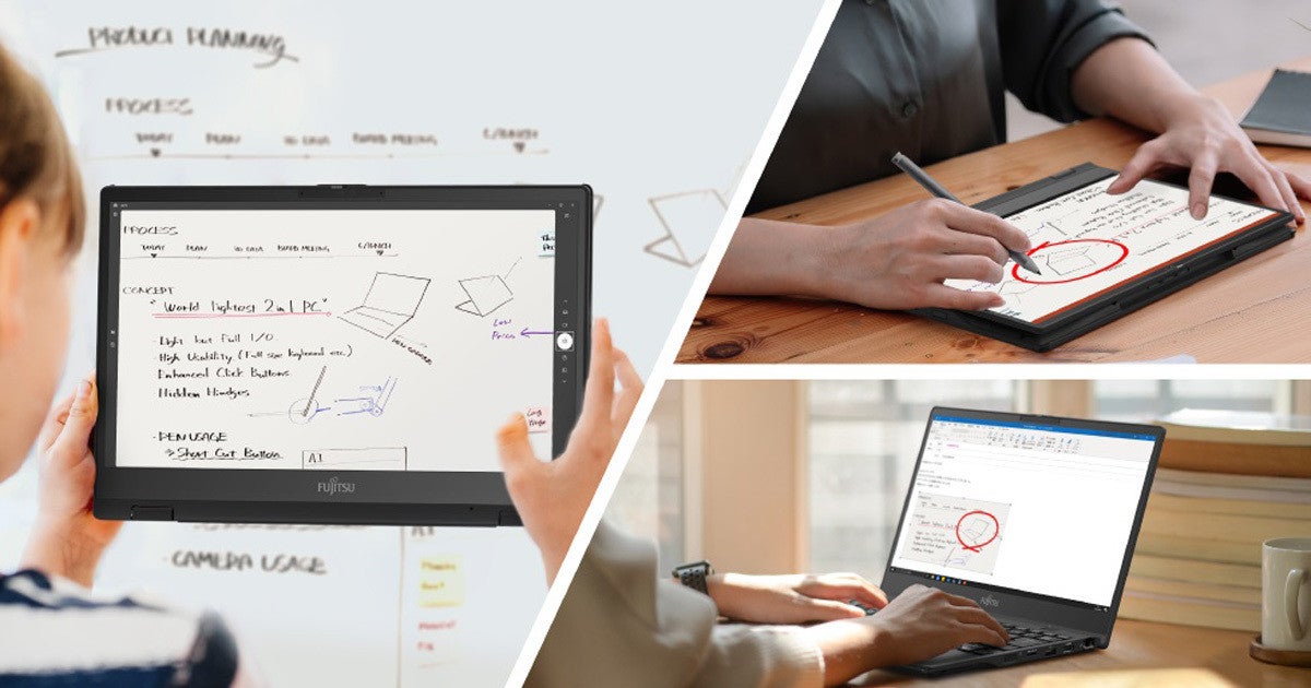 富士通FMV、第13世代Core搭載で約864gのペン付き軽量13.3型2in1
