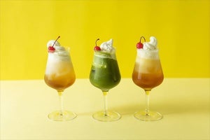 【レトロ&新感覚】龍名館、「日本茶クリームソーダ」3種を日本茶レストラン・カフェで販売!