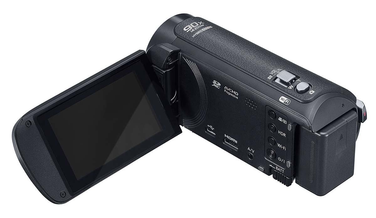 4K非対応で小型軽量、90倍ズームのフルHDビデオカメラ「HC-V495M