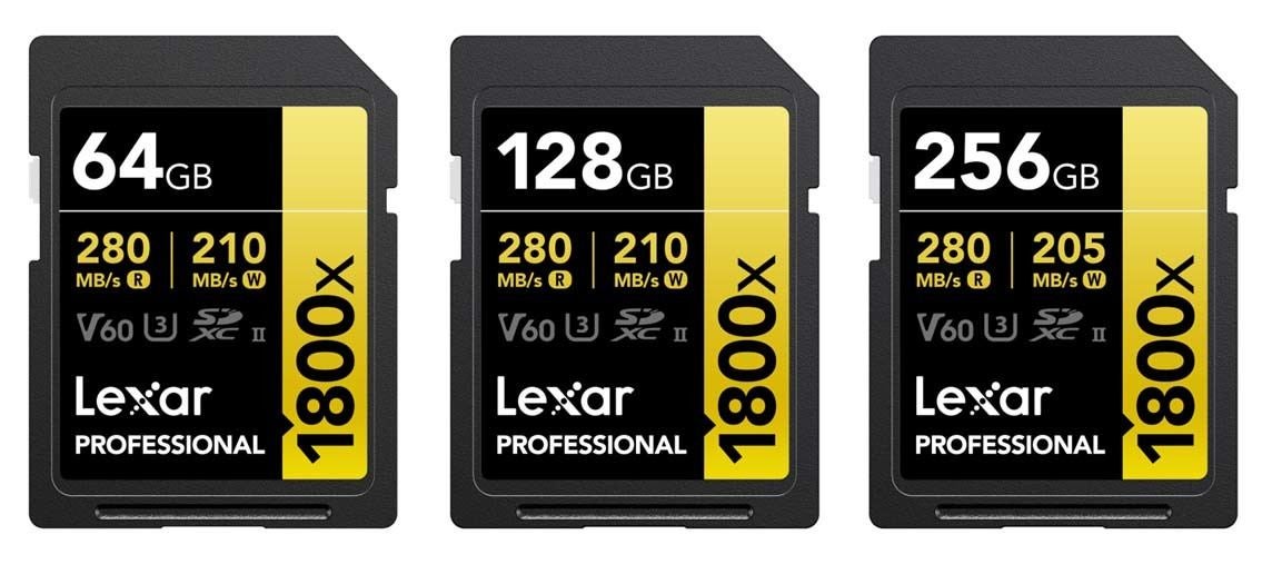 Lexar、高速SDXCメモリーカード「GOLDシリーズ」に64GB