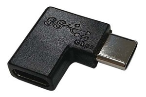 USB Type-C端子を90度/180度変更する小型アダプター　アイ・オー