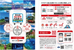 「富士山・富士五湖パスポート(富士急電車セット)」モバイルチケットで発売 - キャッシュレスで移動がしやすく!
