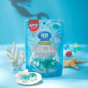 宝石のようにキラキラ輝く貝殻型グミ「4Dグミマーメイドジュエルズ」新発売