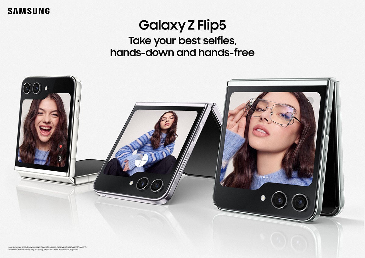 Samsung、カバーディスプレイがほぼ背面全体を覆う「Galaxy Z Flip5