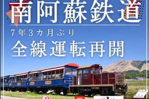 JALとJR九州が連携、南阿蘇鉄道全線運転再開記念の旅行商品を発売