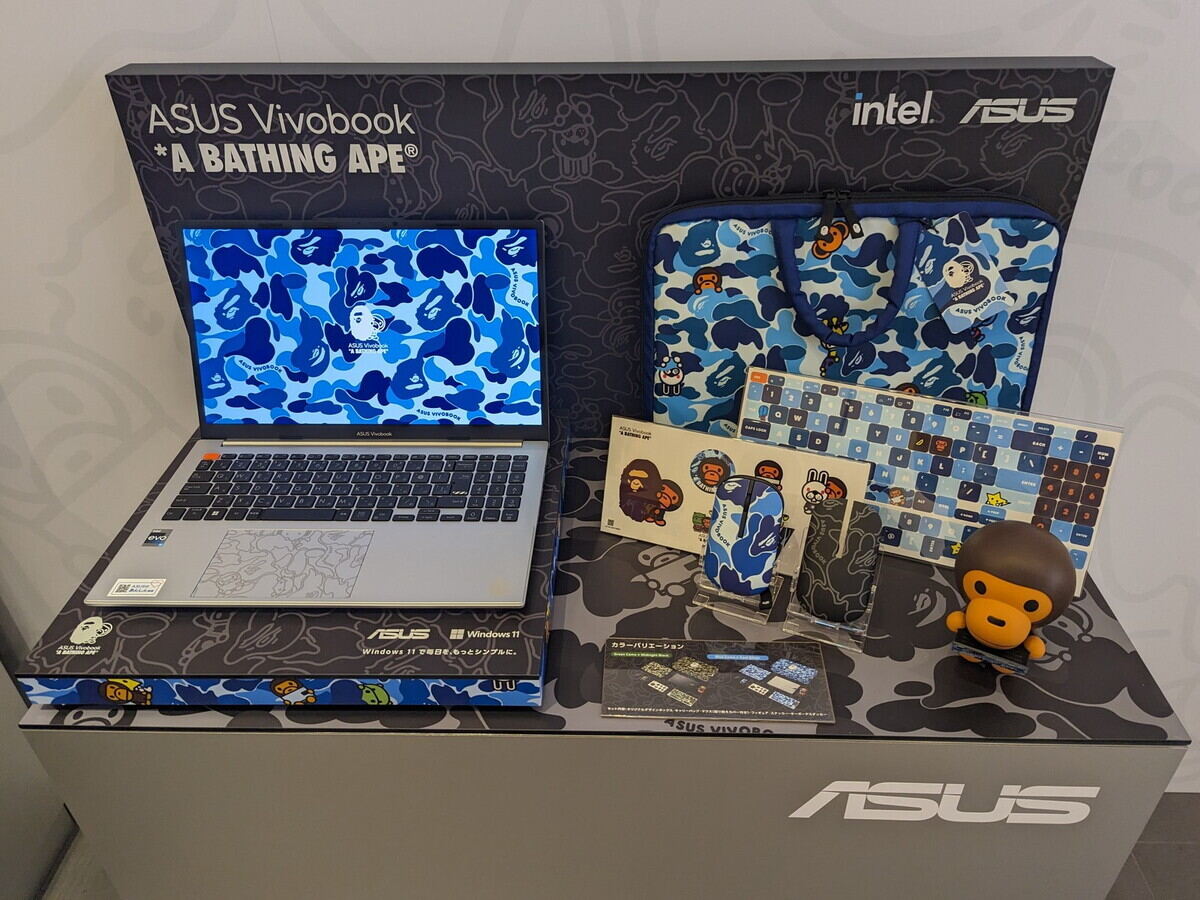 ASUS初、ファッションブランドとのコラボPC発表! A BATHING APEの世界