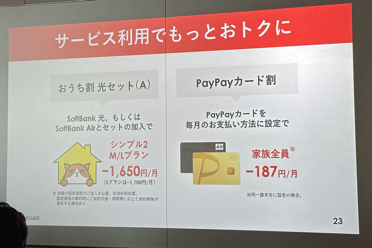 「おうち割 光セット（A）」と「PayPayカード割」