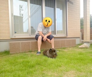 【チーン】飼い主の思い届かず…。芝生の庭で全く動かないポメラニアンに「まってめっちゃうけるwwwwww」「パパさんには申し訳ないけど笑っちゃった」と爆笑