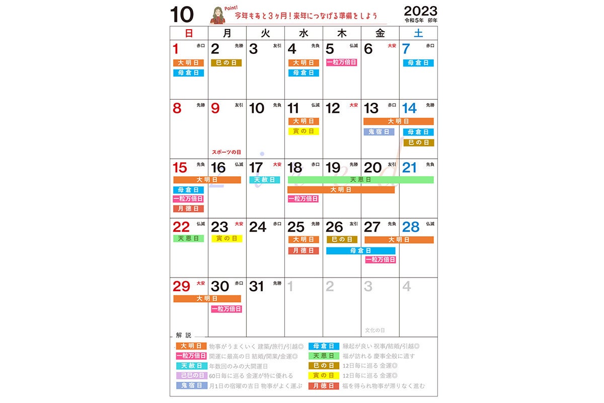 開運日】10月15日は1年の中でも注目の日! 「一粒万倍日」「母倉日