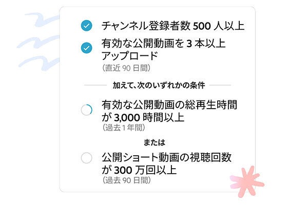 YouTube収益化プログラムの要件緩和が日本にも適用、登録者500人から収益化可能に | マイナビニュース