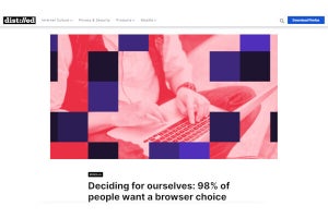 ユーザーの98％「ウェブブラウザの選択画面」は必要、Mozilla調べ - ネットの声「使いたい物を使いたい」