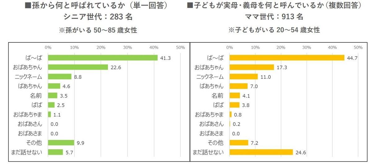 シニア女性の呼び名