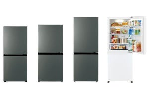 アクア、一人暮らし向けの大容量2ドア冷凍冷蔵庫を3モデル