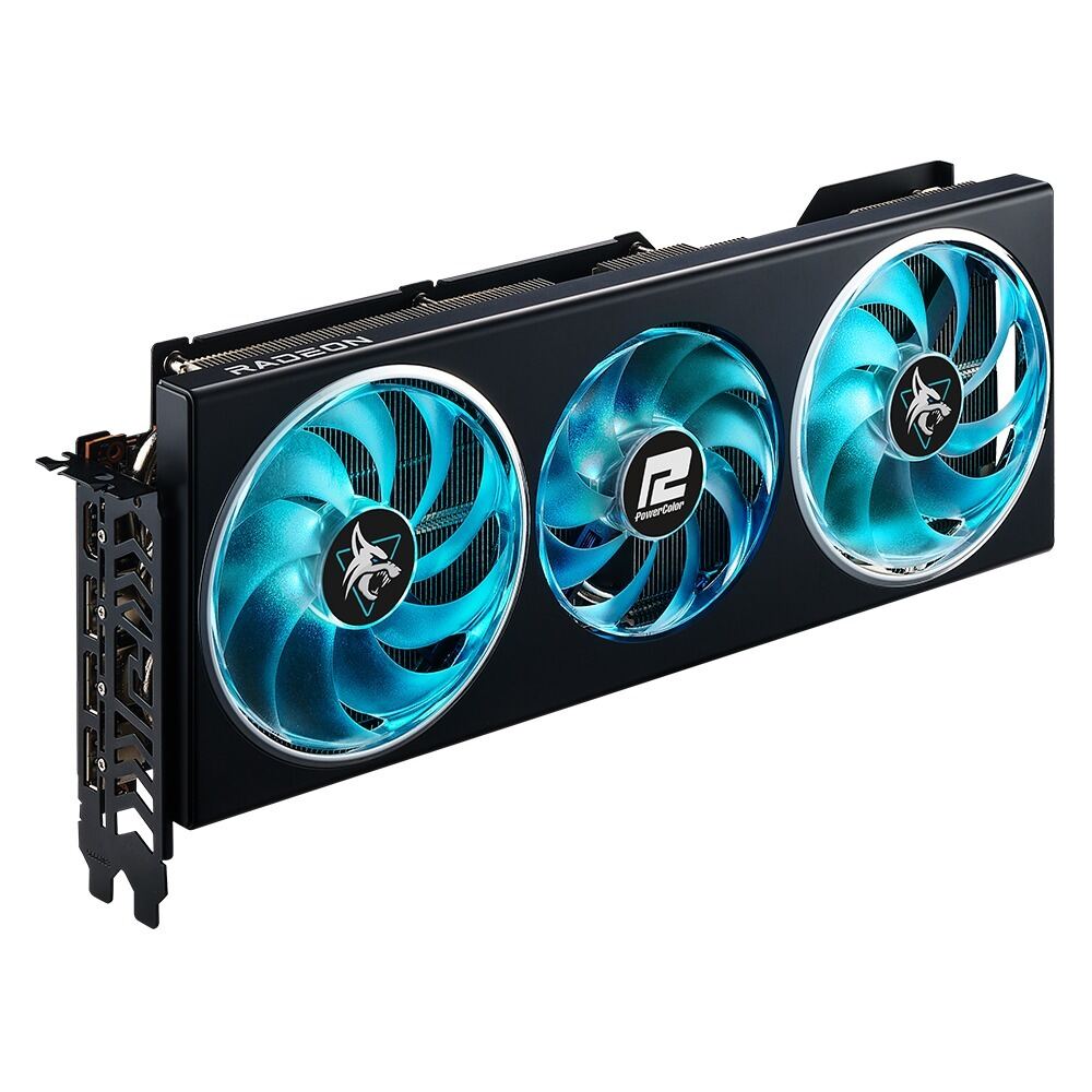 PowerColorの「RX7800XT 16G-L/OC」。OCモード/サイレントモードが選択できる