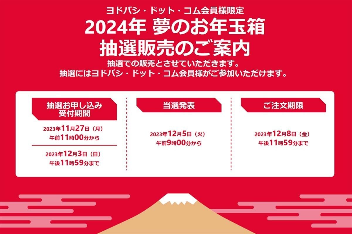 ヨドバシ「夢のお年玉箱」、抽選受付を11月27日から開始 | マイナビ