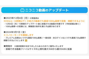ニコニコ動画が来年3月からエコノミーモード撤廃！ ニコプレは790円/月に値上げも年額払いがお得