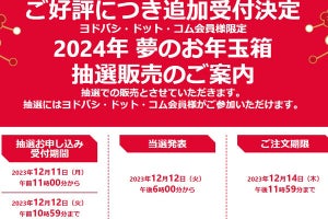 ヨドバシ「夢のお年玉箱」2024年版、追加抽選スタート！ 12月12日10時 