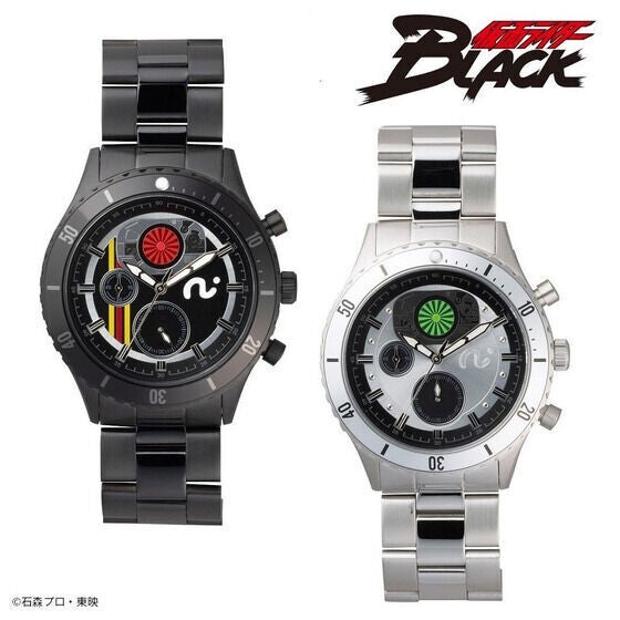 仮面ライダーBLACK』ベルトのモチーフがくるくると回転するクロノグラフ腕時計が発売 | マイナビニュース