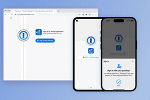 1Password、パスキーでマスターパスワード入力が不要に、パブリックベータ開始