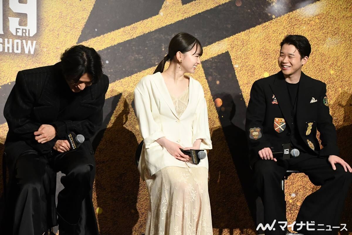 (左から)山崎賢人、山田杏奈、矢本悠馬