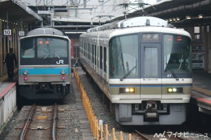 JR西日本、奈良線で平日19時台の下り1本を宇治行から城陽行に変更