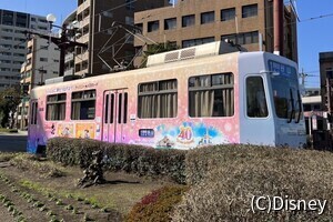 鹿児島市電にディズニー「マジカルポップアップストア」ラッピング