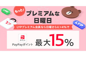 Yahoo!ショッピング、LYPプレミアム会員なら日曜日は最大15％還元